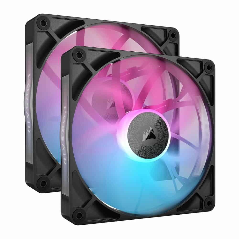 Corsair iCUE LINK RX140 RGB Black Dual 140mm PWM Fan Starter Kit 2 Pack